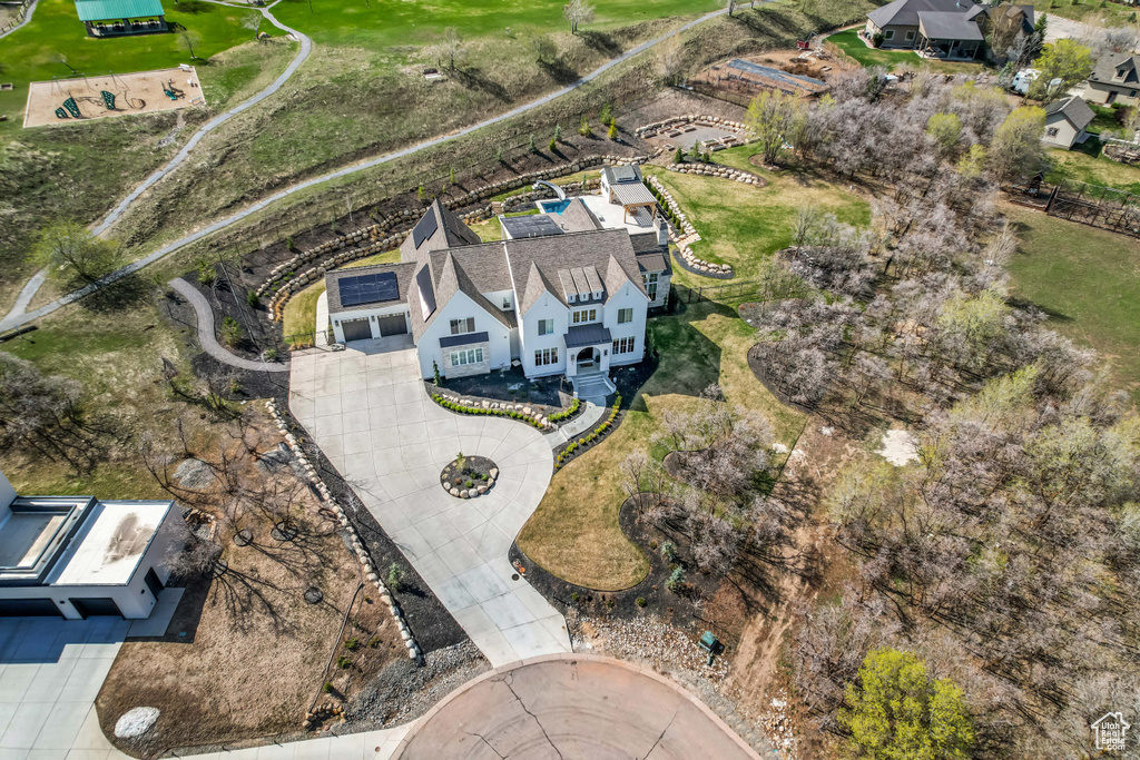 View from above of property