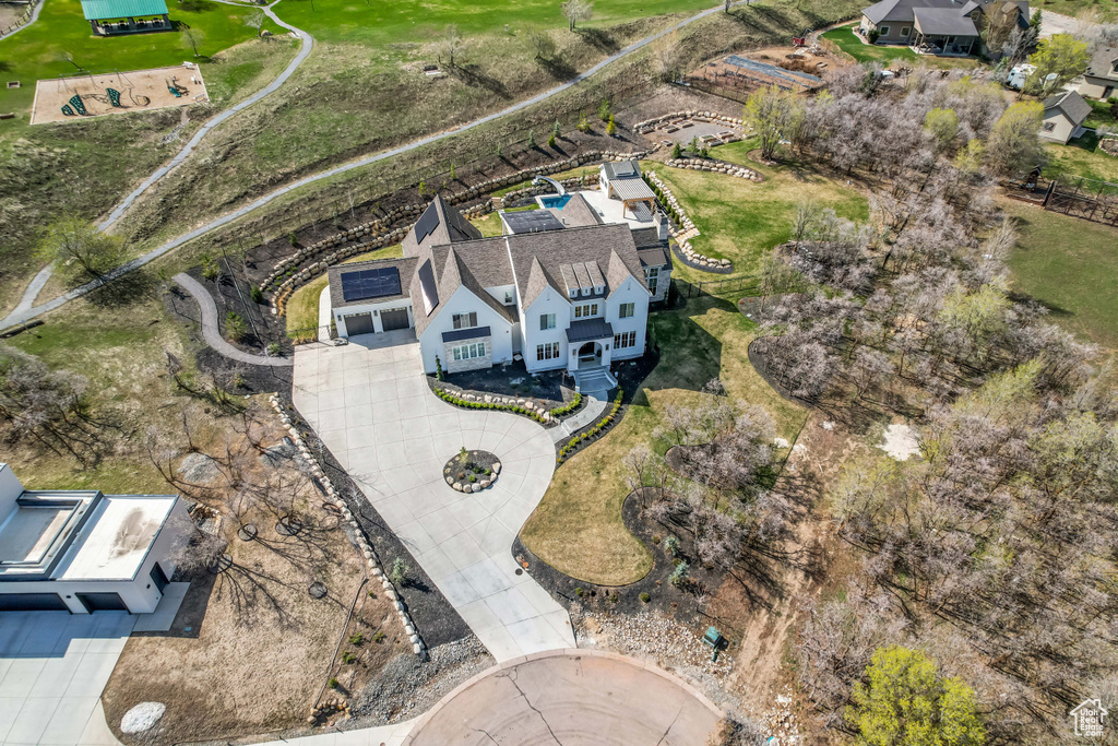 View from above of property