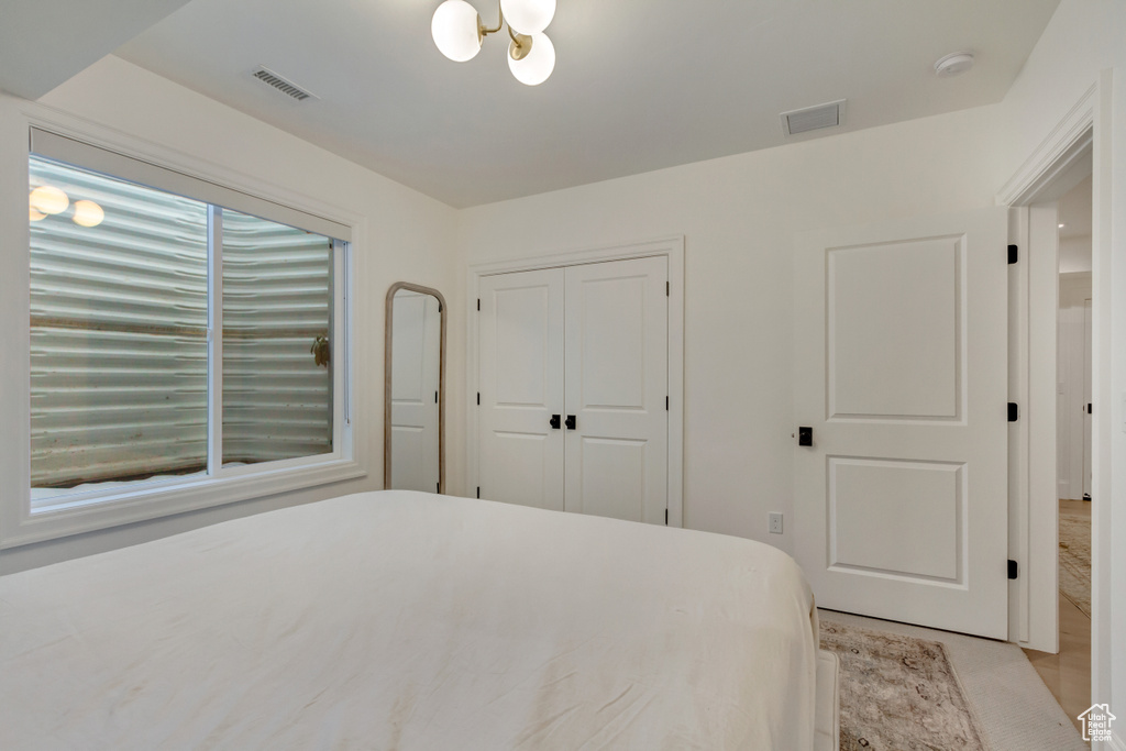 Bedroom with a closet