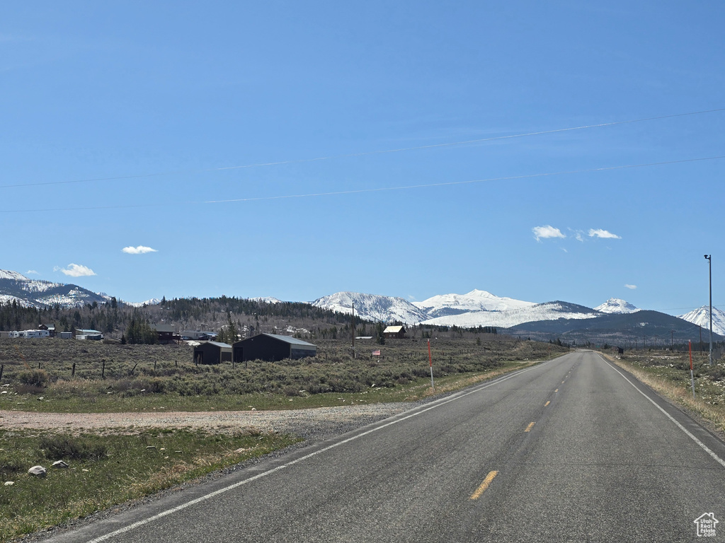 View of street featuring a mountain view