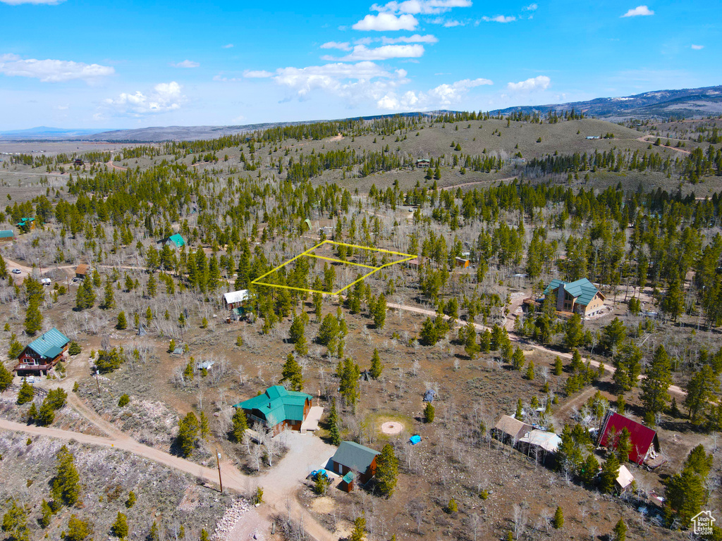 Aerial view with a rural view