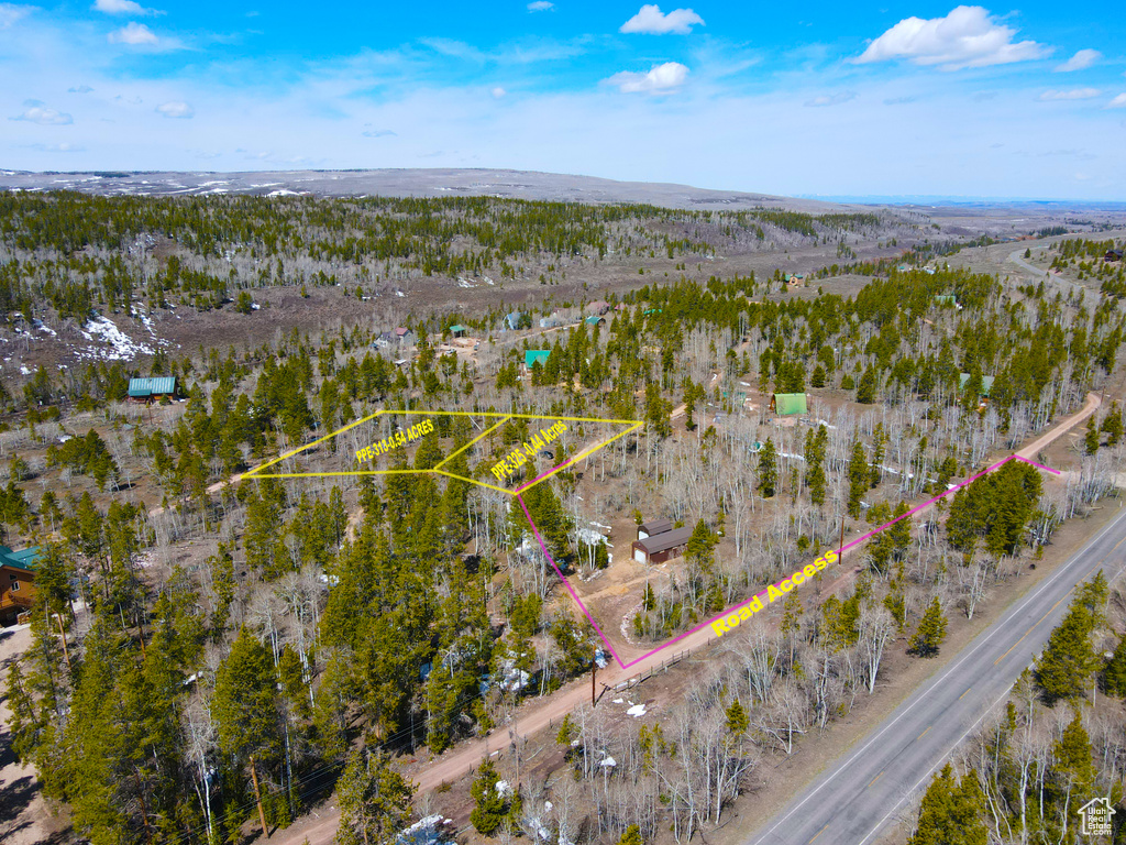 Birds eye view of property