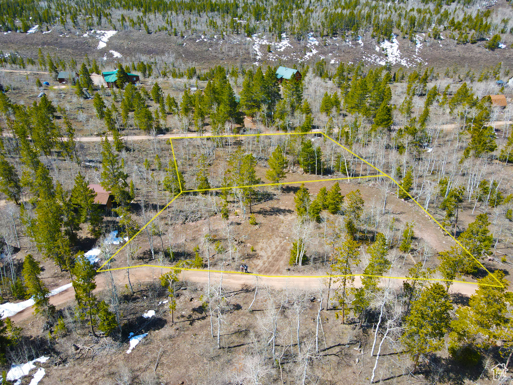 Bird\'s eye view featuring a rural view