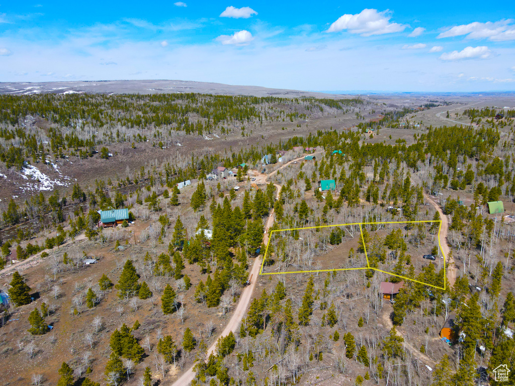 Aerial view featuring a rural view