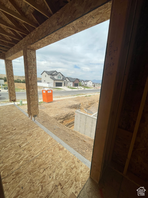 View of yard with a residential view