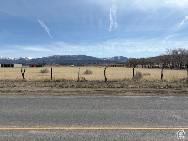 Mountain view featuring a rural view