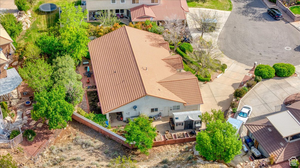 Aerial view with a residential view