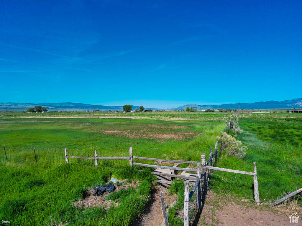 View of mountain background featuring rural landscape and a pastoral area