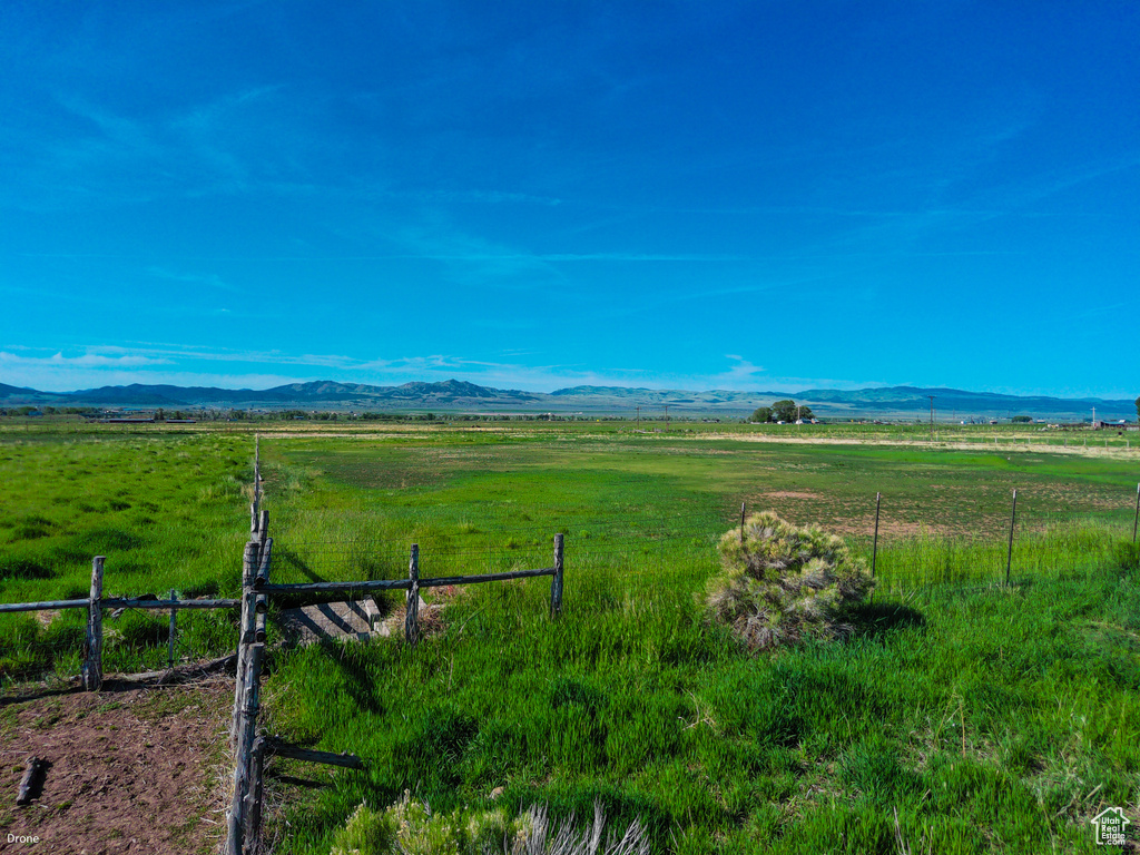 Mountain view with rural landscape and a pastoral area