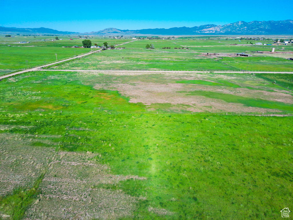View of mountain background with rural landscape