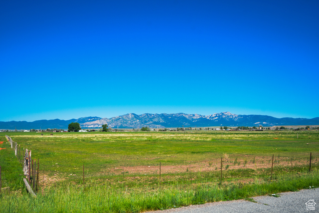 Mountain view featuring rural landscape and agricultural land
