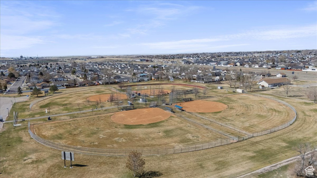 Drone / aerial view with a residential view