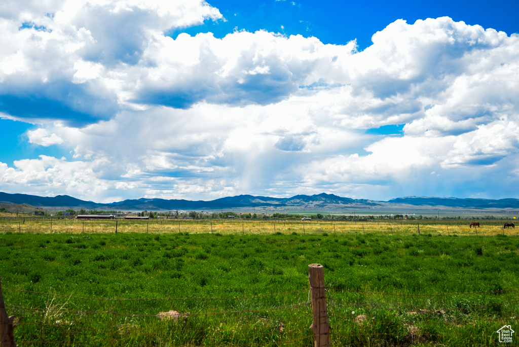 Mountain view featuring rural landscape and agricultural land