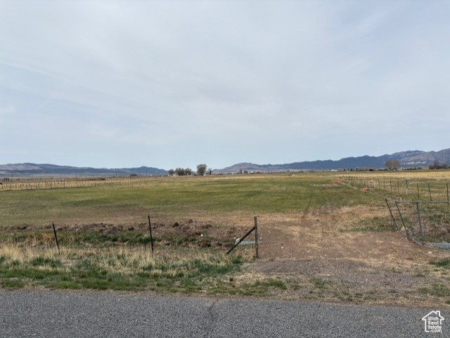 Mountain view featuring a rural view