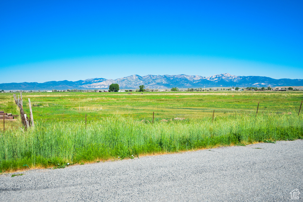 Mountain view with rural landscape