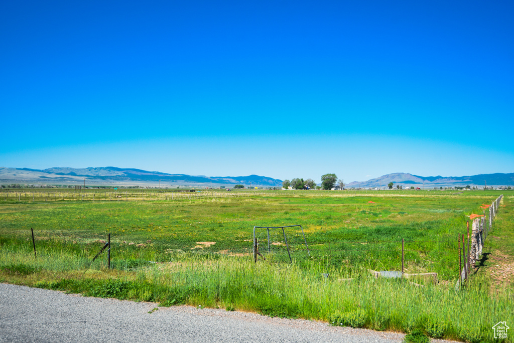 Mountain view featuring rural landscape and a pastoral area