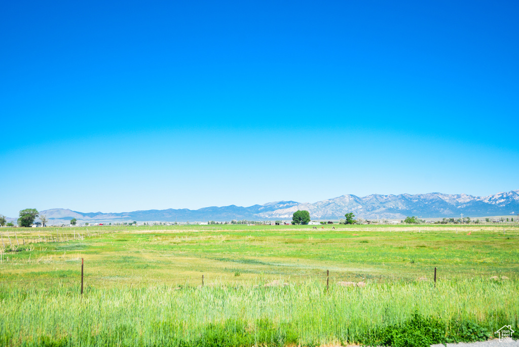 Mountain view with rural landscape
