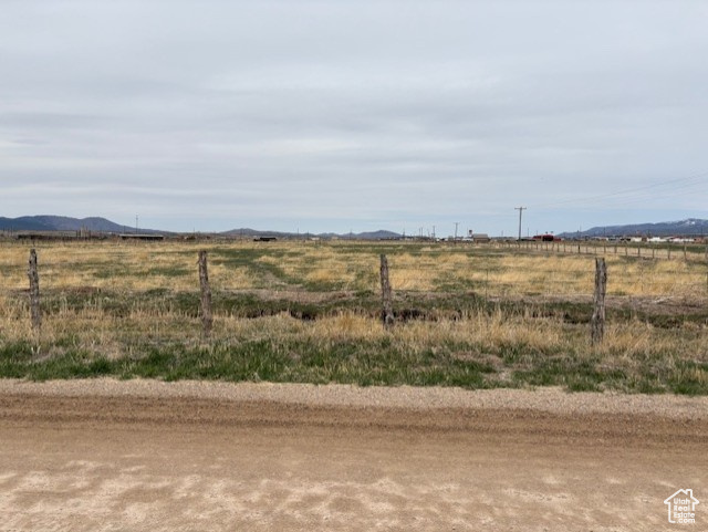 View of yard with a rural view