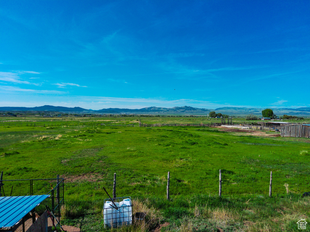 Mountain view with rural landscape and a pastoral area