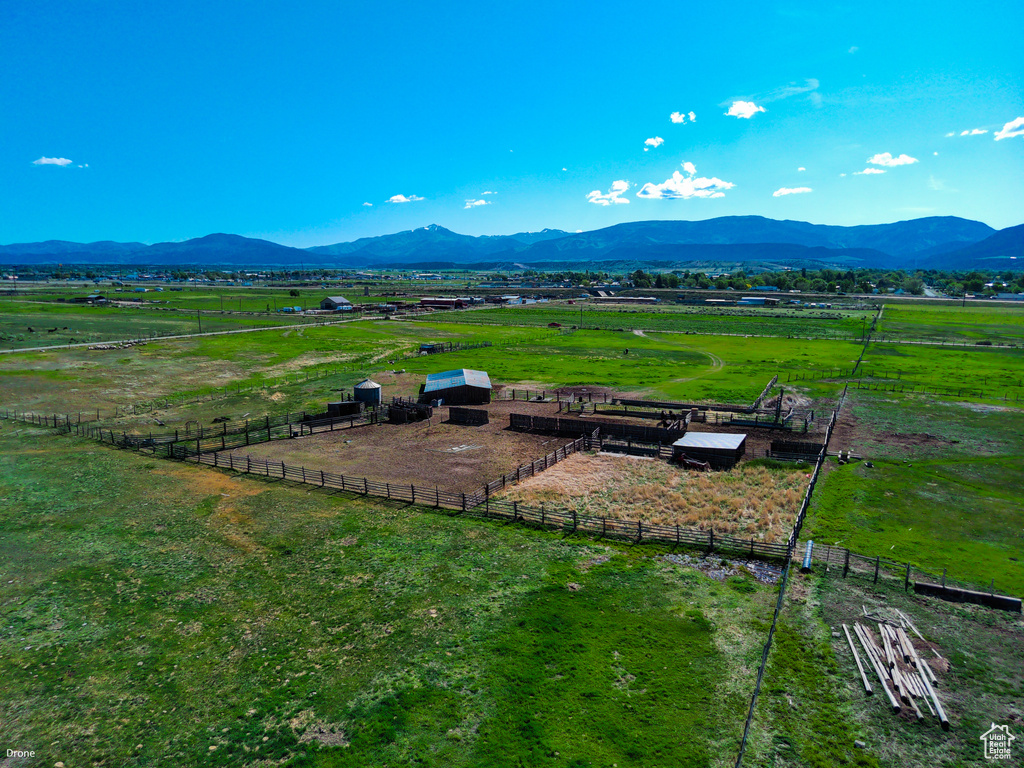Mountain view featuring rural landscape and agricultural land