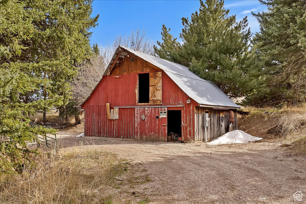 View of barn