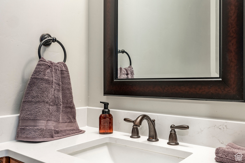 Interior details featuring vanity
