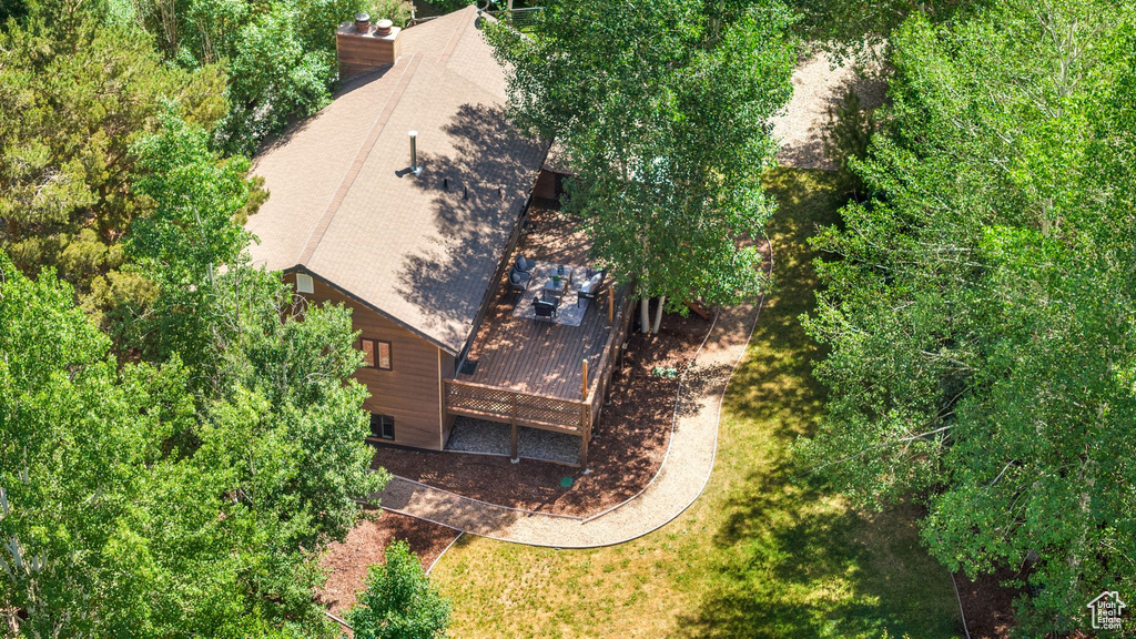 View from above of property