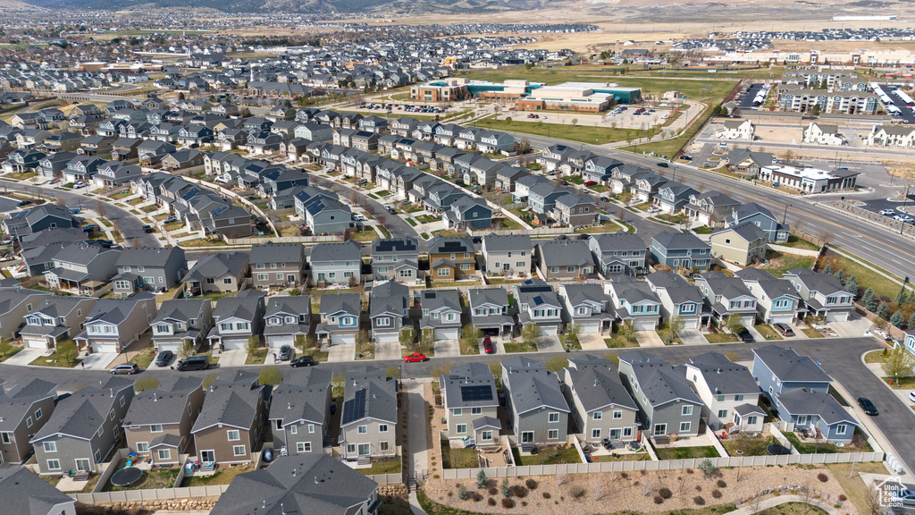 Aerial view with a residential view