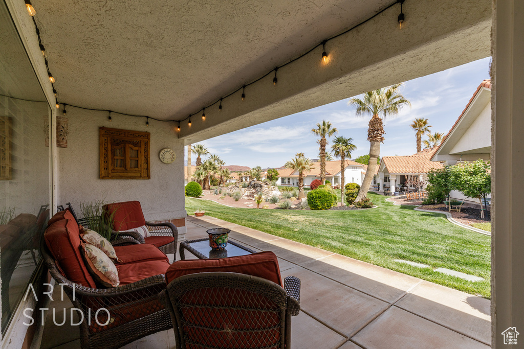 View of patio with a residential view