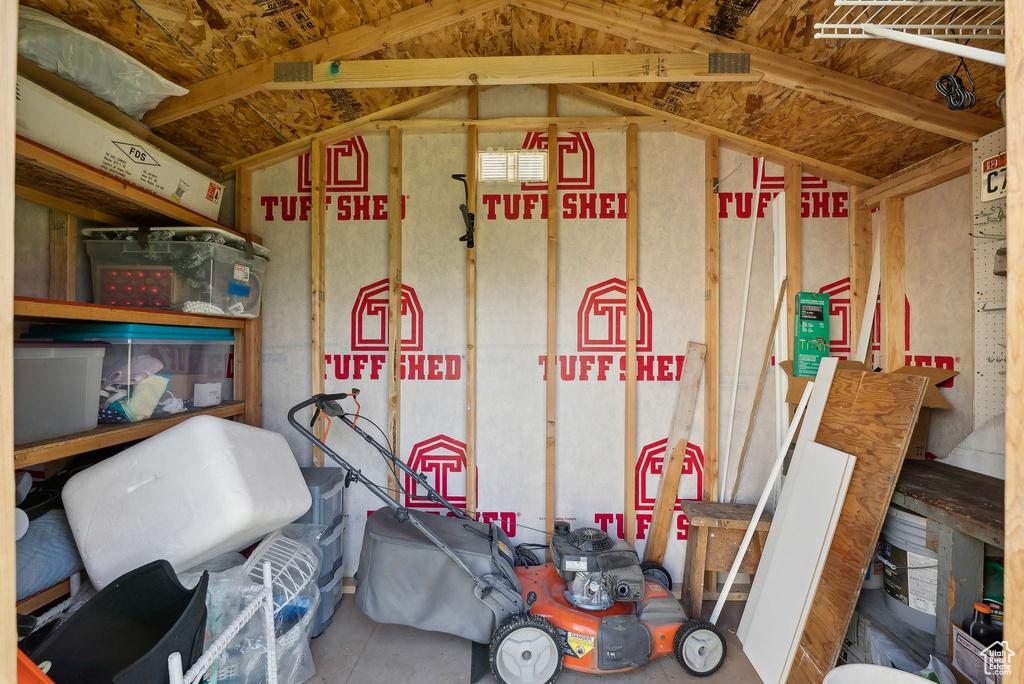 View of storage area
