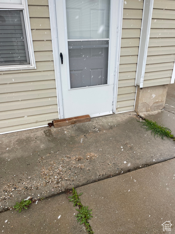 View of doorway to property