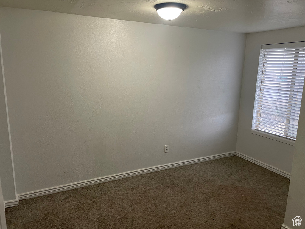 Empty room with baseboards and carpet floors