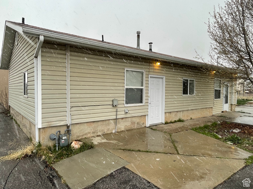 View of back of property