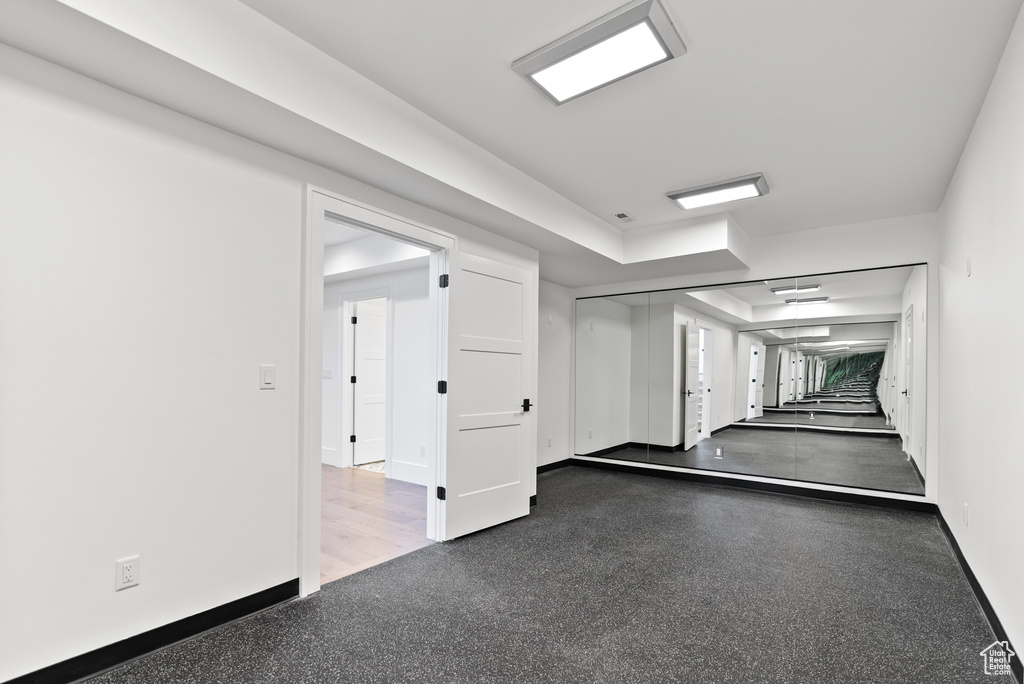 Interior space featuring baseboards