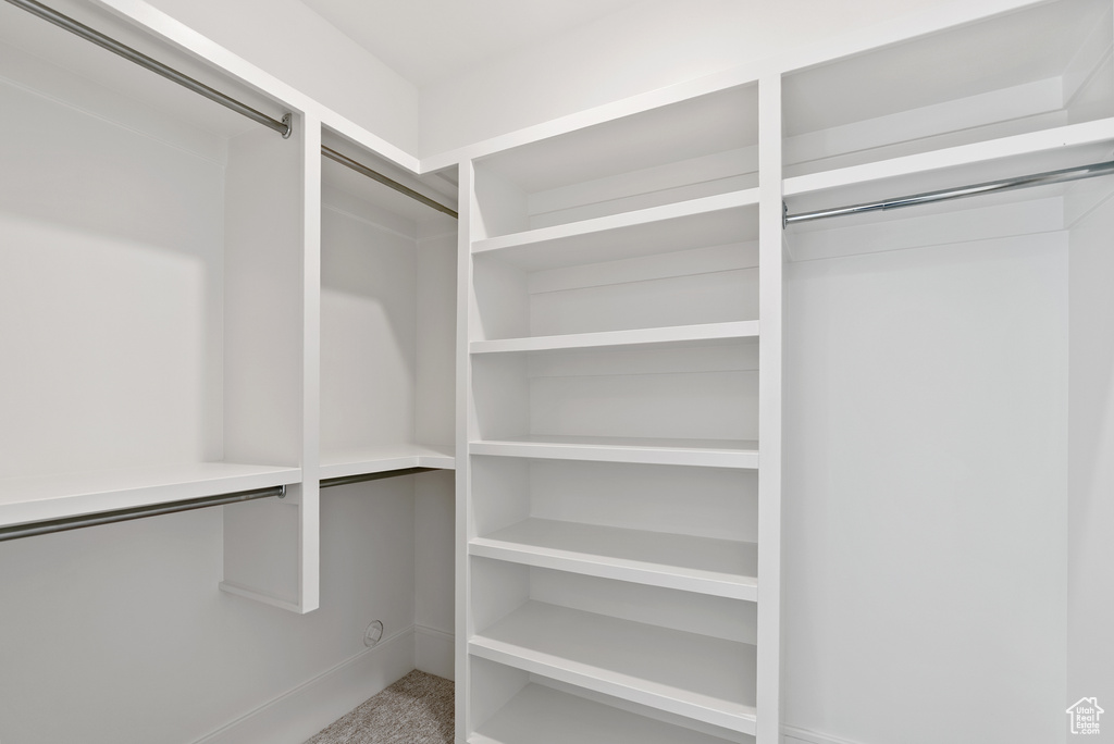 View of walk in closet