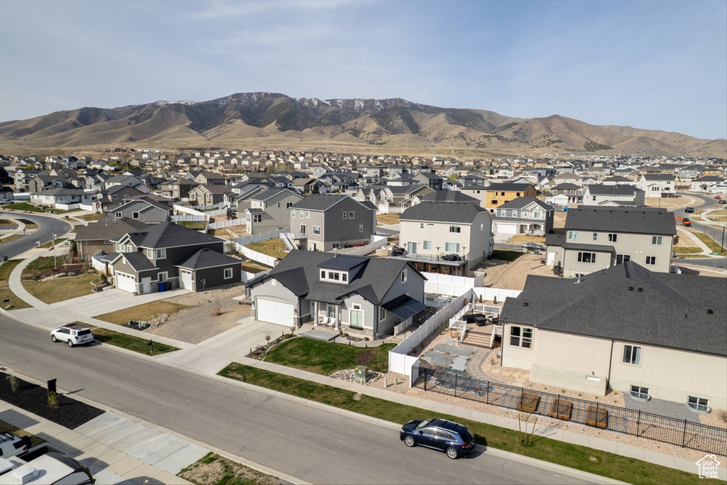 Bird\'s eye view featuring a mountain view and a residential view