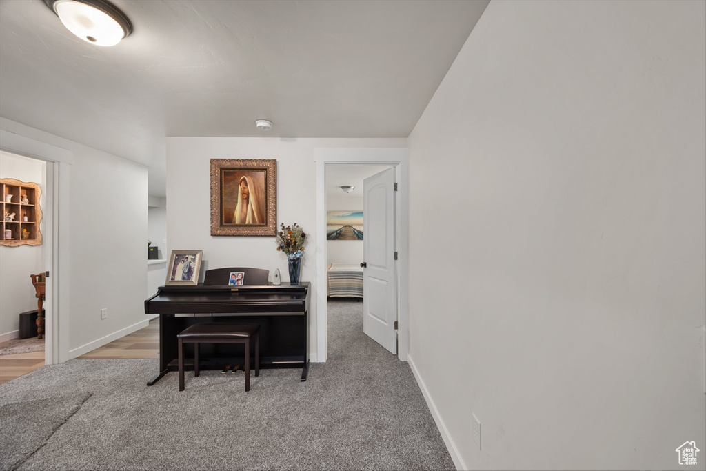 Interior space featuring baseboards