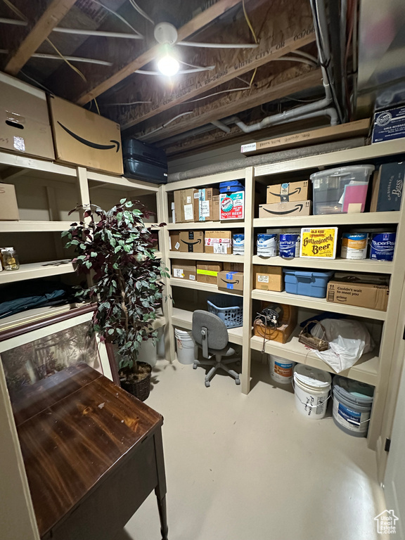 View of storage room