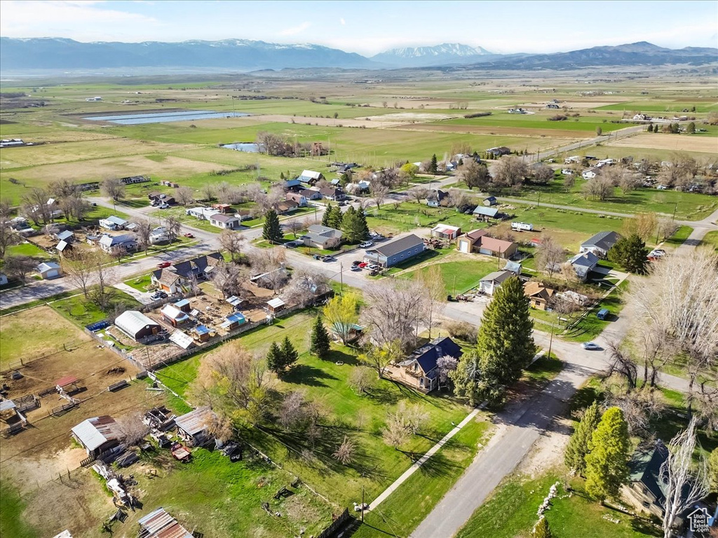 Bird\\\\\\\'s eye view featuring a mountain view and a rural view
