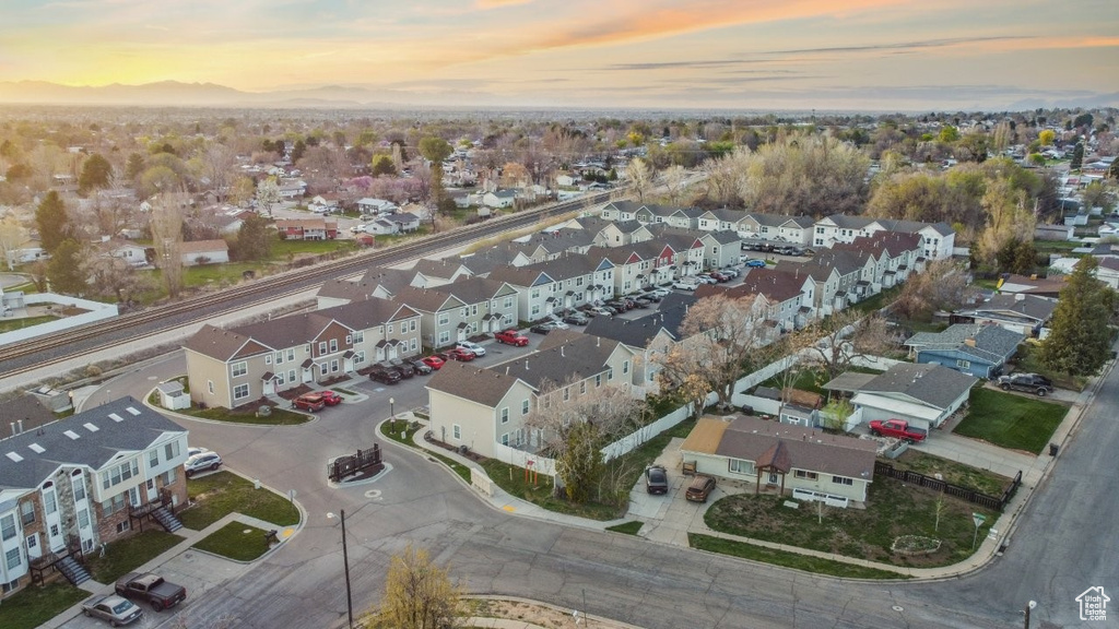 Aerial view with a residential view