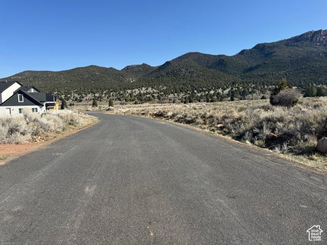 View of street with a mountain view