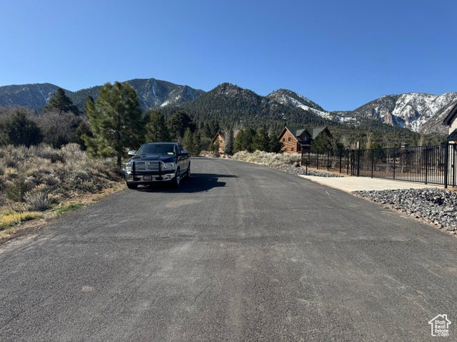View of road with a mountain view