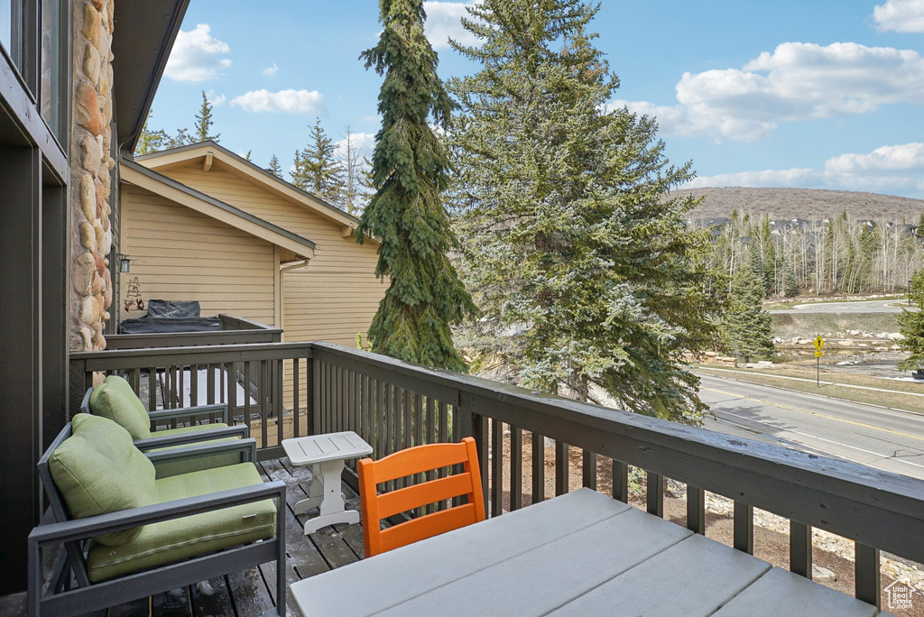 View of wooden deck