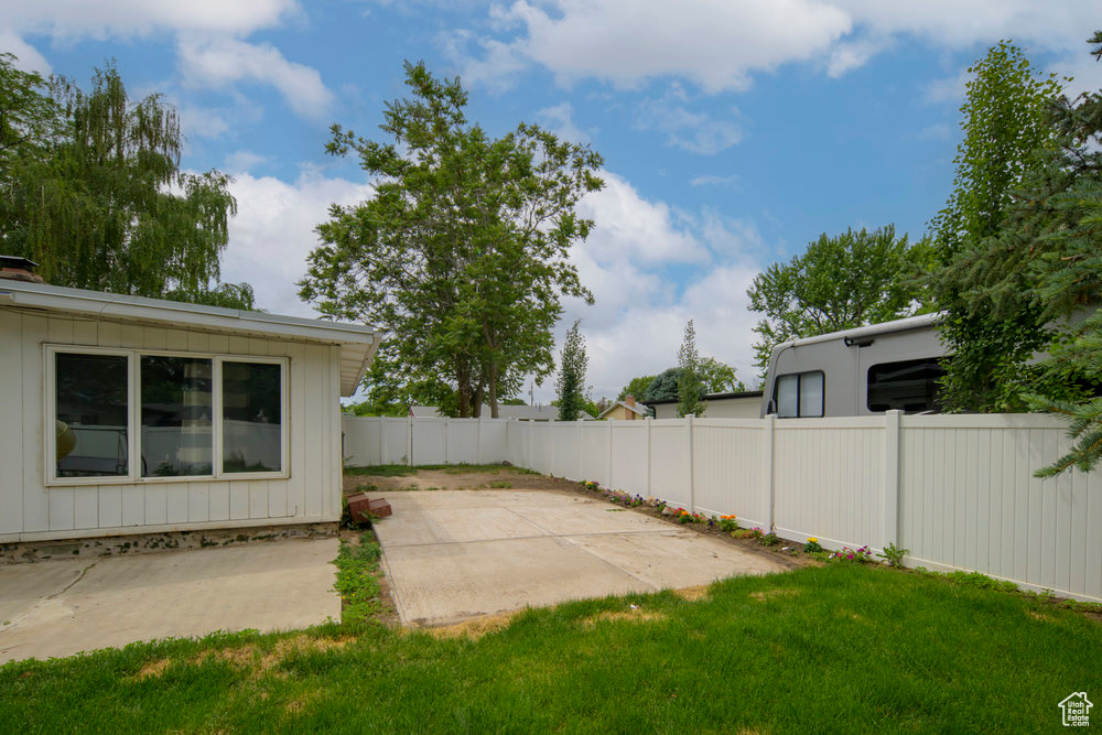 View of yard featuring a patio