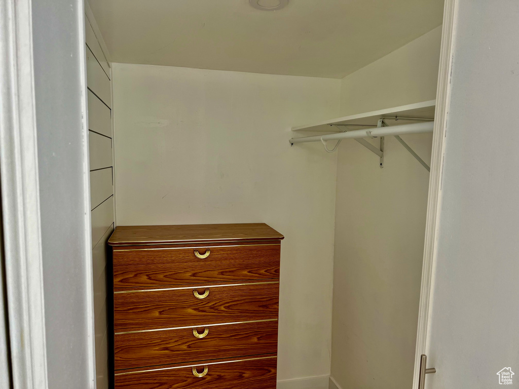 View of walk in closet