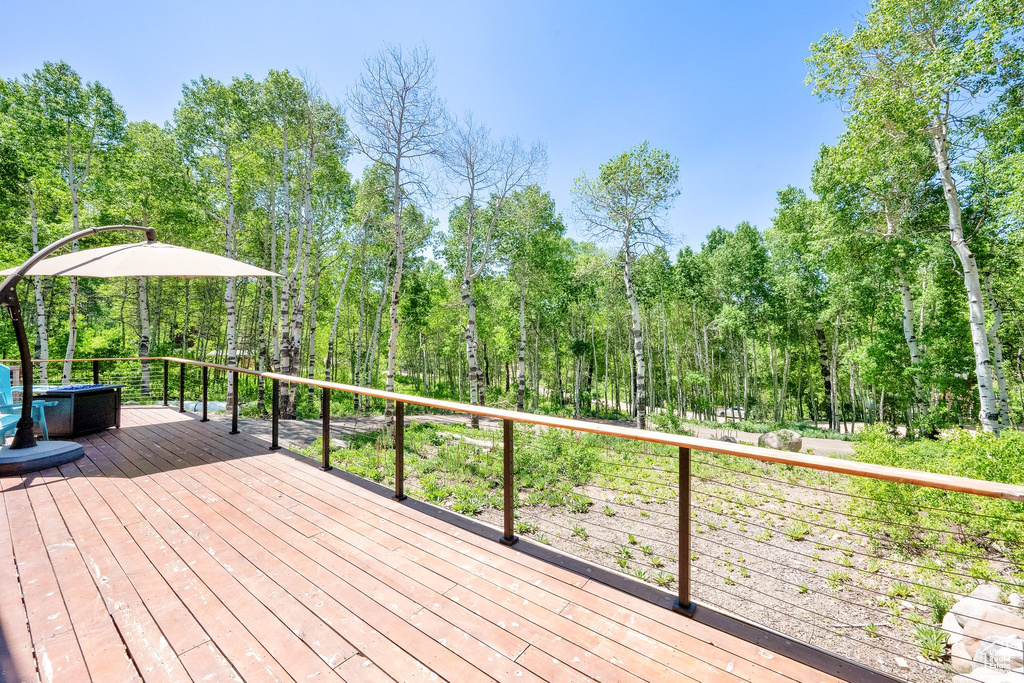 View of wooden terrace