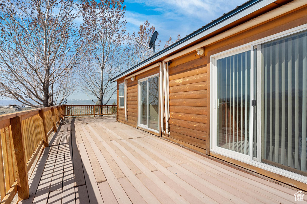 View of wooden deck