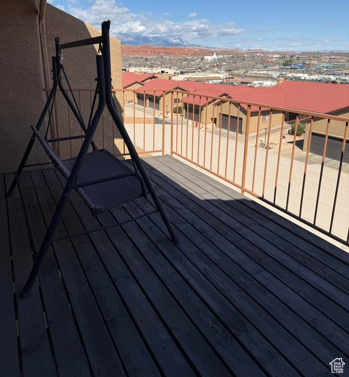 View of wooden terrace