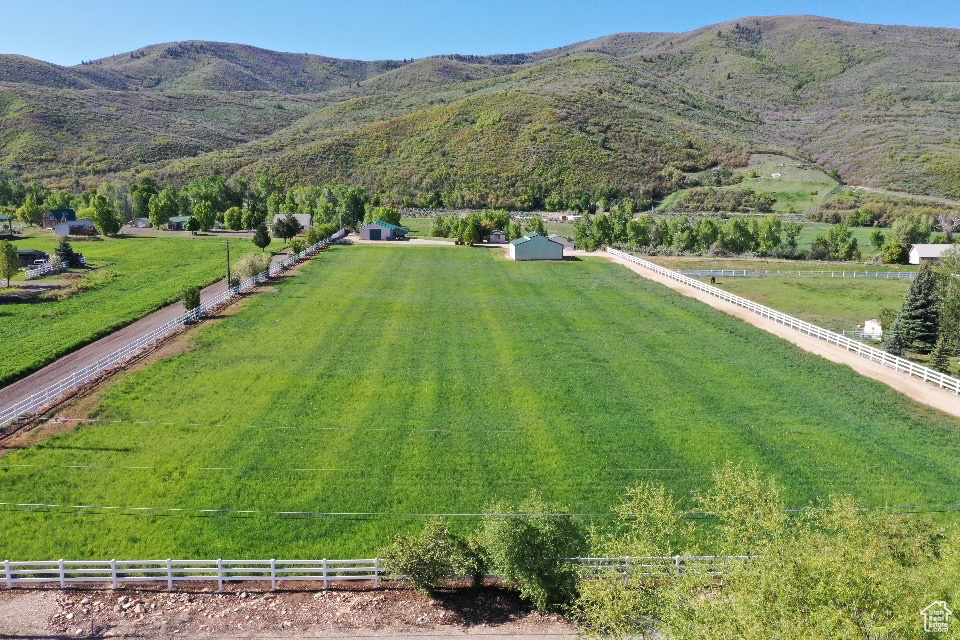 View of property location with rural landscape and a mountain backdrop