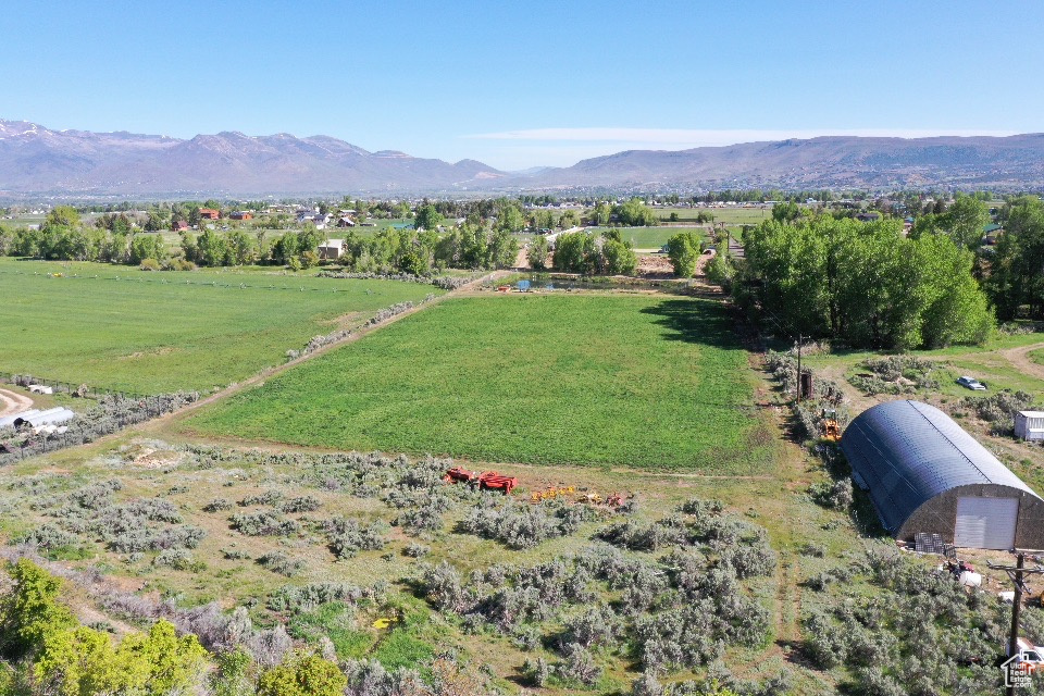Mountain view with rural landscape